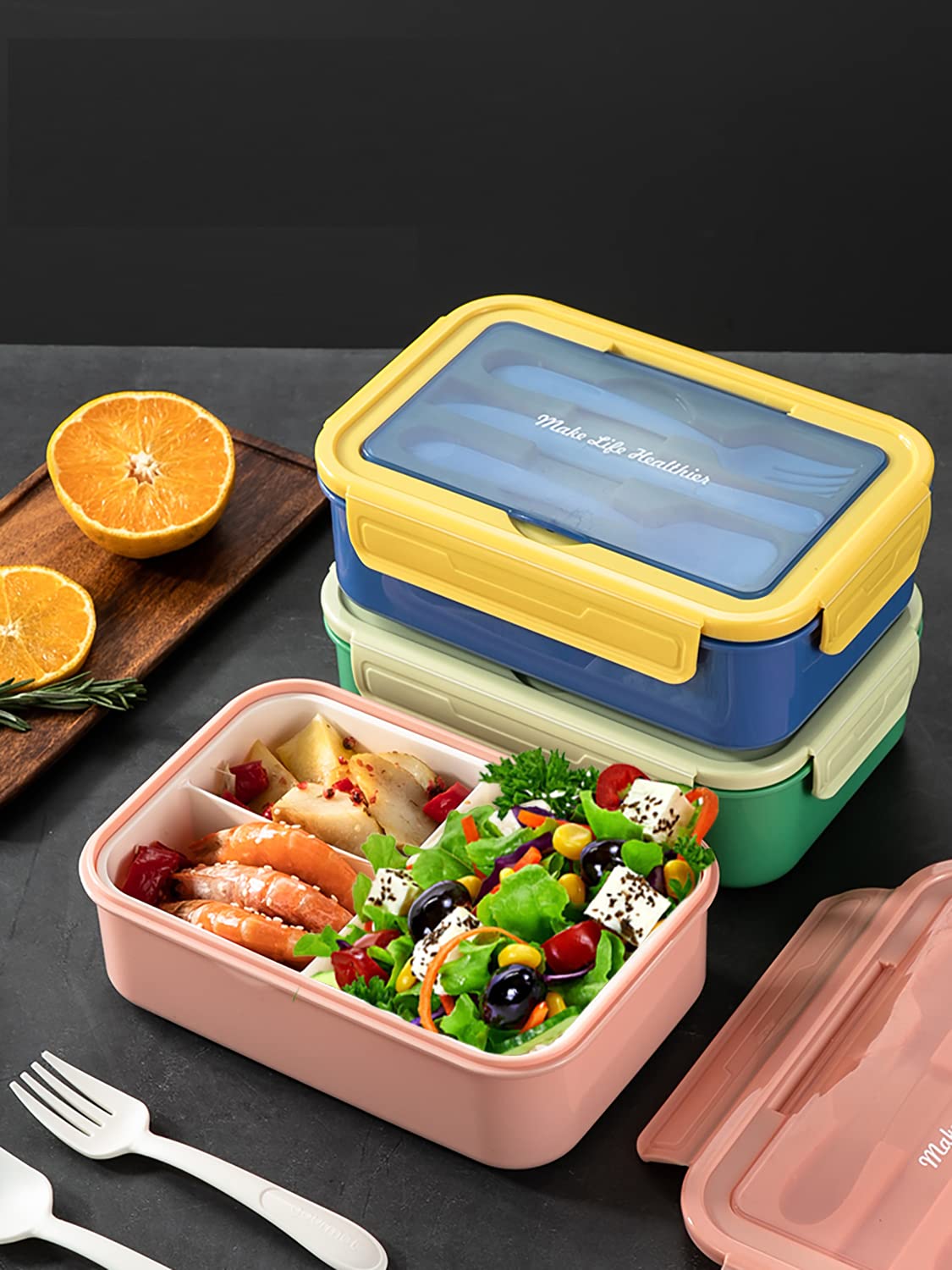 Amazon | TACGEA 子供用 大人用 弁当箱 ランチボックス 38オンス 食品